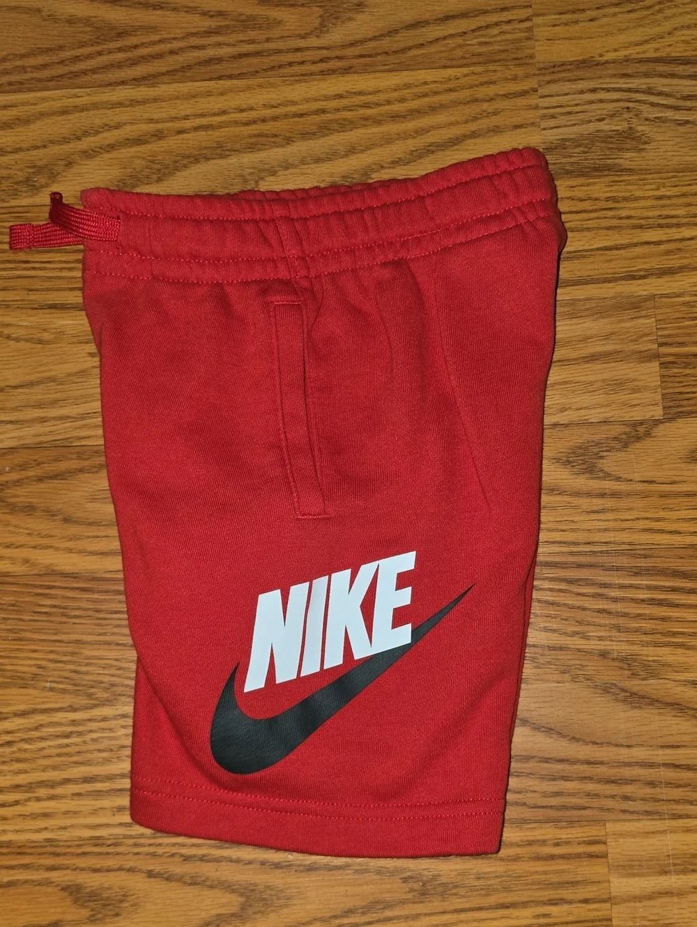 Nike Red Kids Logo Athletic Shorts